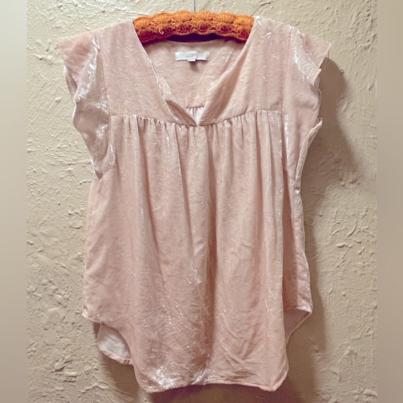 LOFT Crushed Velvet Blouse - Picture 1 of 2